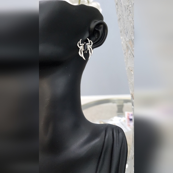 Silver Statement Earrings - Picture 6 of 8